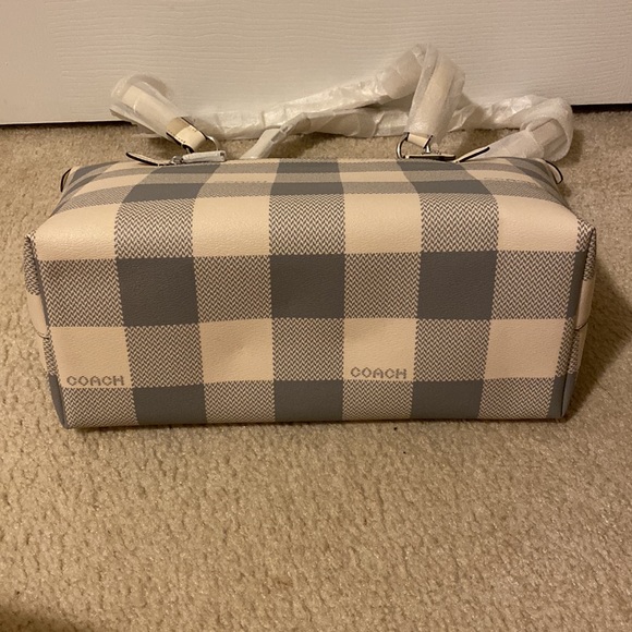 Coach purse, gray & cream. Never used the straps are still protected. - Picture 2 of 6